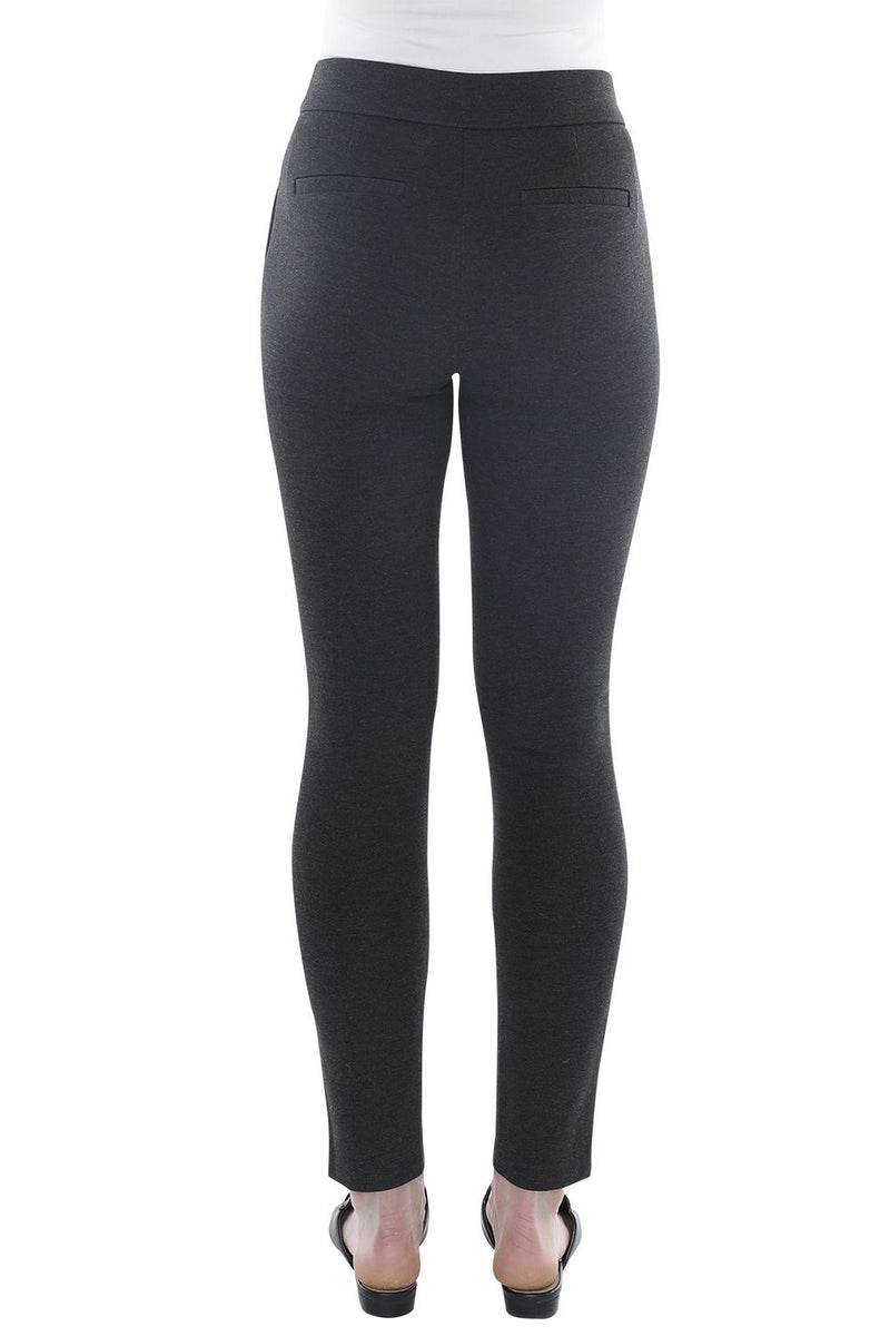 JUMP Clothing Mrl Ponte Slim Pant - Charcoal Mrl