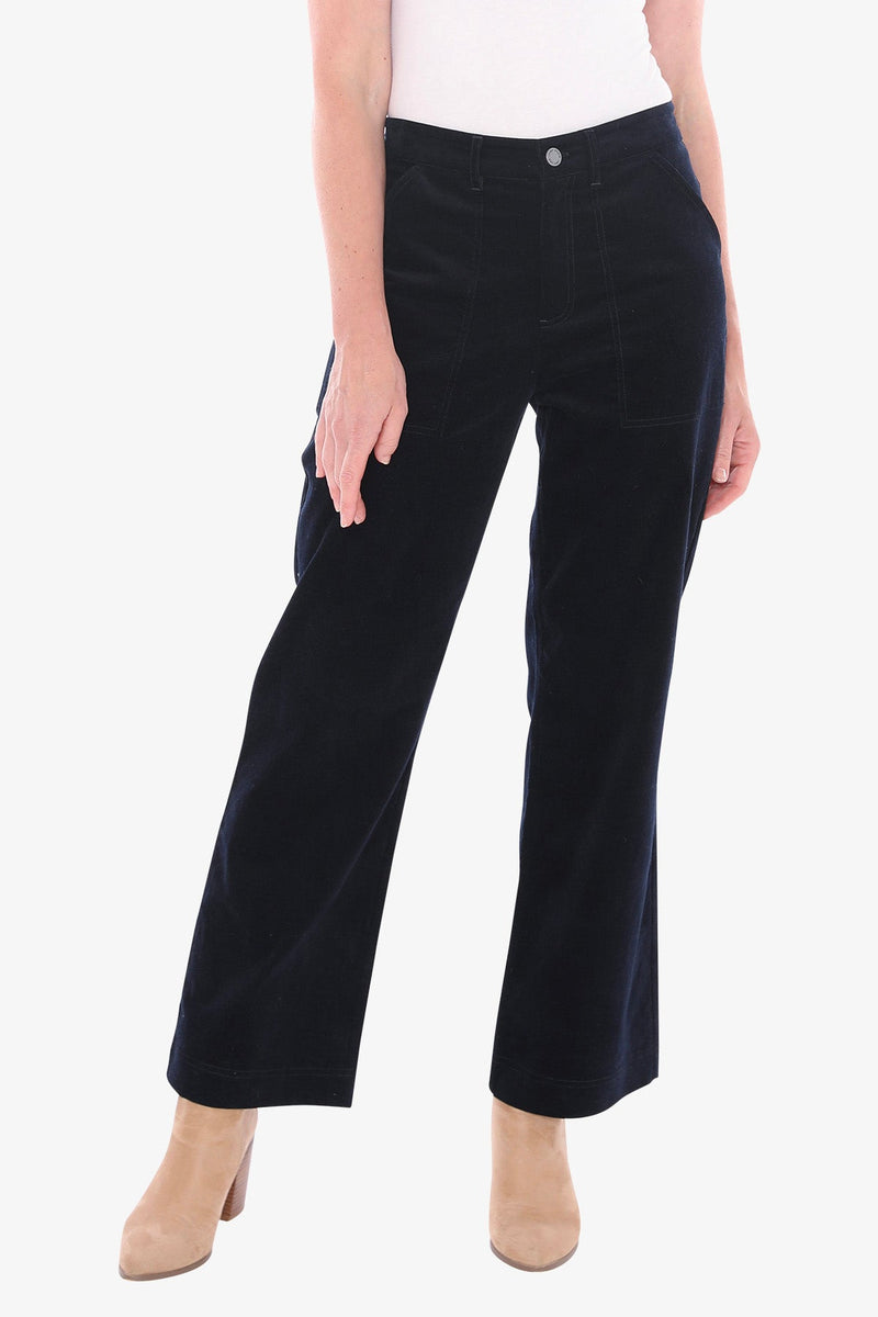 JUMP Clothing Patch Pocket Velour Pant - Ink