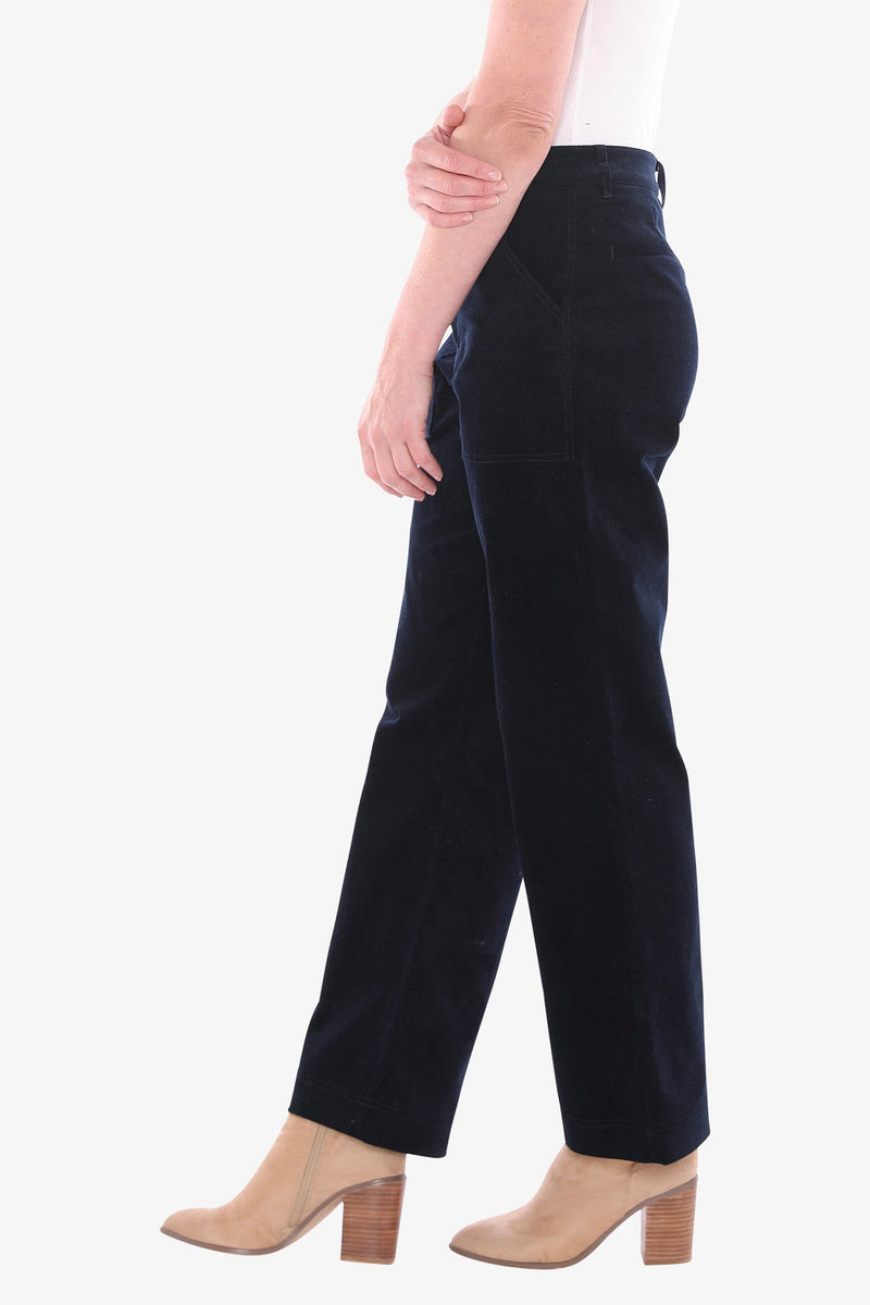 JUMP Clothing Patch Pocket Velour Pant - Ink
