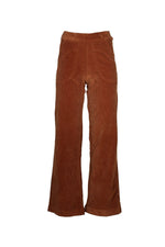 ‘Peggy Lou’ Long Velvet Corduroy Pants - Caramel