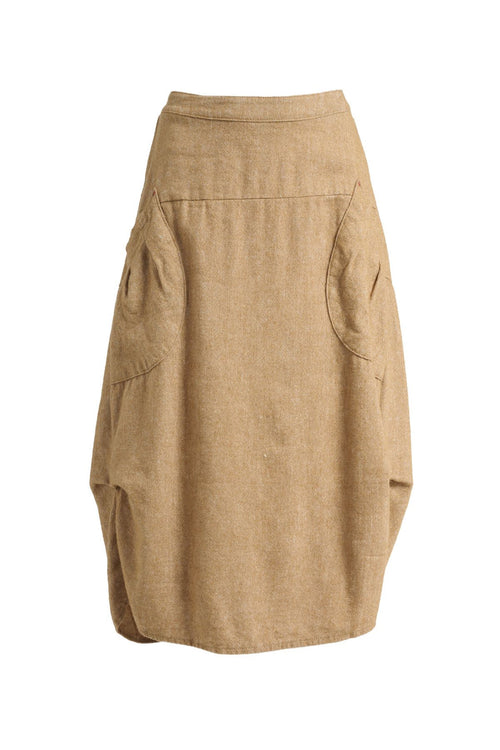 Olga De Polga ‘Milwaukee Haven’ Wool/Linen Skirt - Mustard