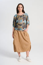 Olga De Polga ‘Milwaukee Haven’ Wool/Linen Skirt - Mustard