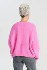 ‘Montreal’ Knit Angora Sweater - Bubblegum Pink