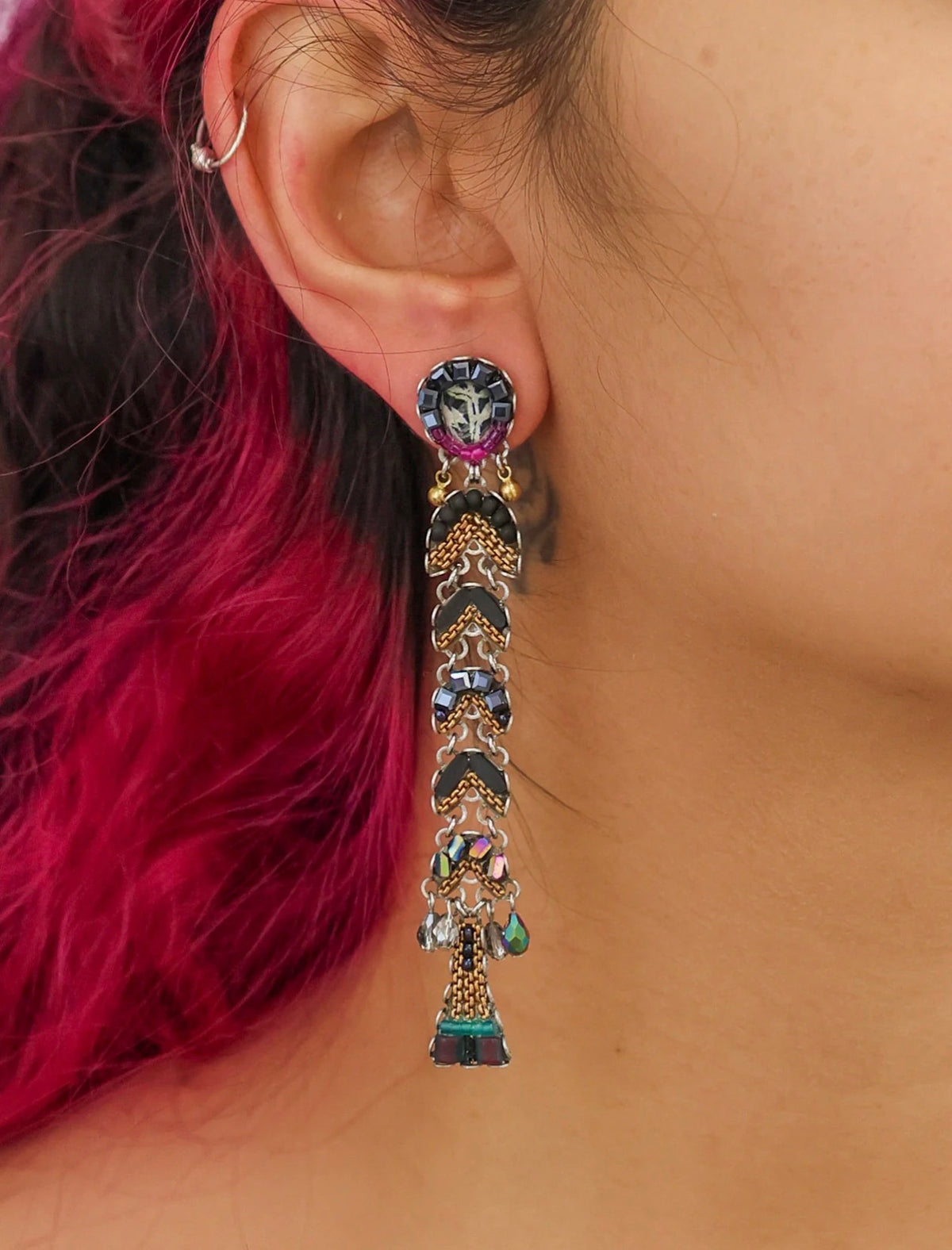 AYALA BAR - Classic Earrings - Obsidian Black Pitch