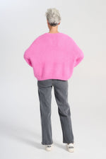 ‘Montreal’ Knit Angora Sweater - Bubblegum Pink