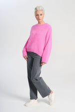‘Montreal’ Knit Angora Sweater - Bubblegum Pink