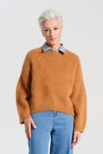 ‘Montreal’ Knit Angora Sweater - Caramel