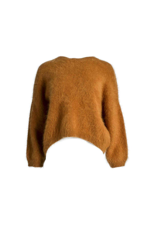 ‘Montreal’ Knit Angora Sweater - Caramel