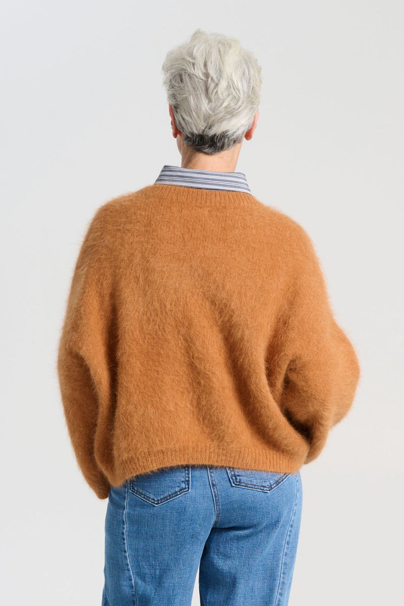‘Montreal’ Knit Angora Sweater - Caramel