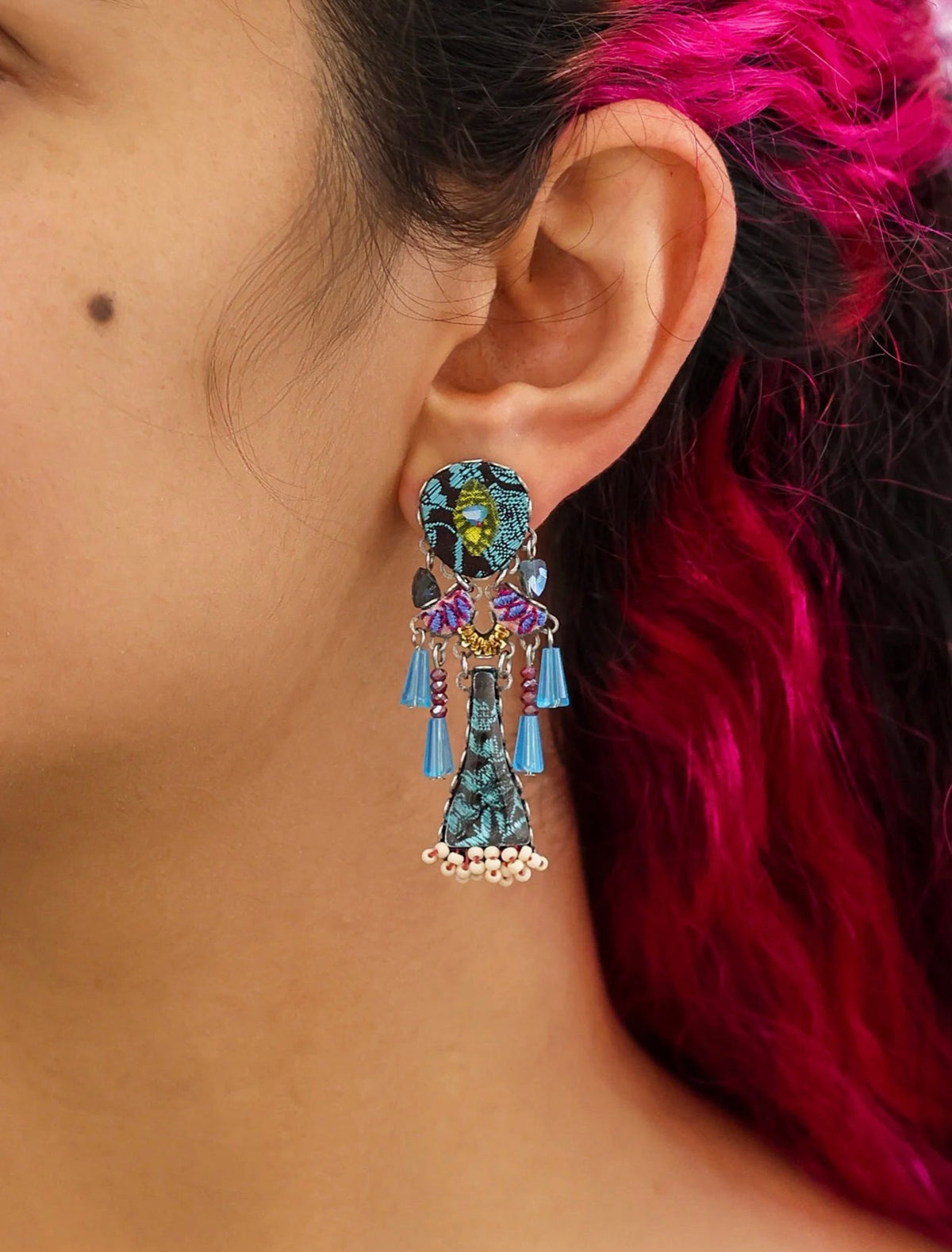 AYALA BAR - Designer Beaded Earrings - Summer Skies Star