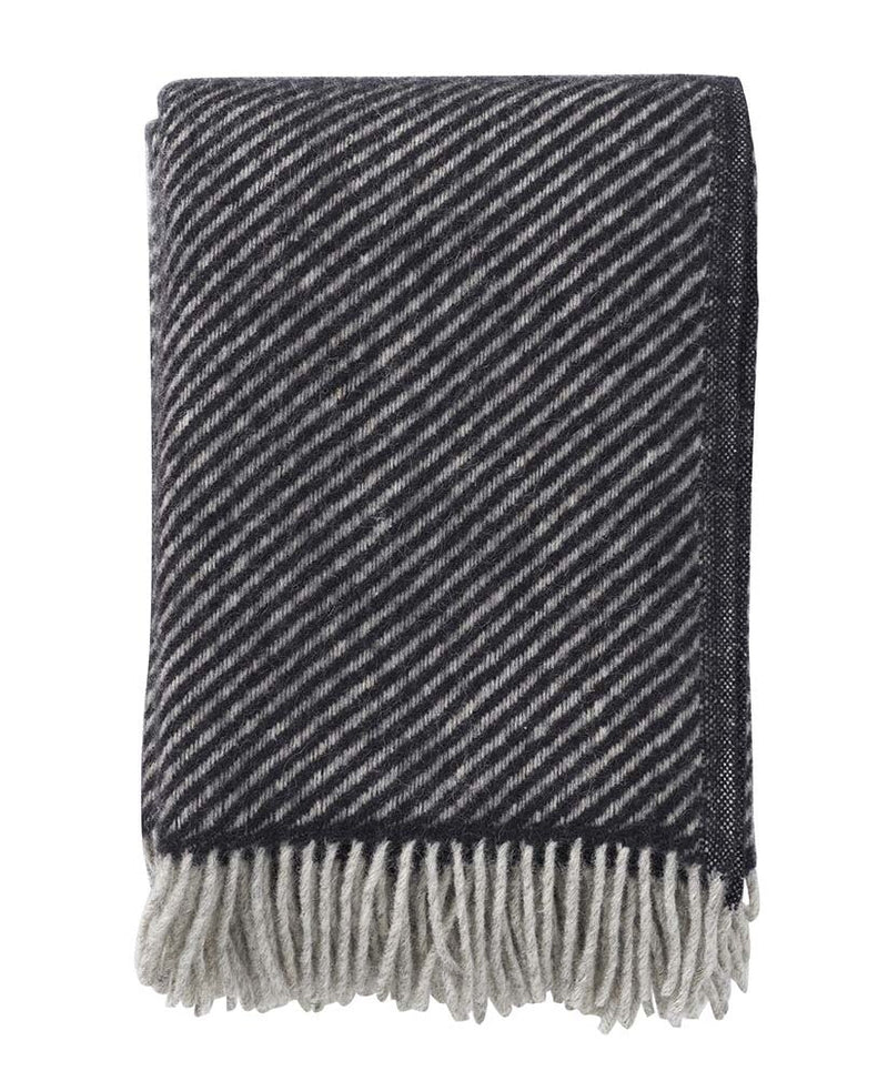 Klippan ‘Carl’ Lambs Wool Blanket - Black