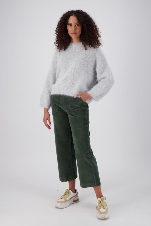 ‘Montreal’ Knit Angora Sweater - Silver Grey
