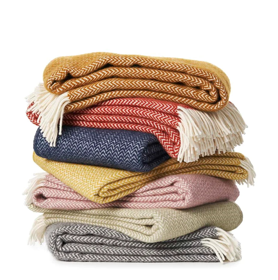 Klippan ‘Chevron‘ Lambs Wool Blanket - LAST - Caramel