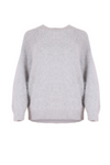 ‘Montreal’ Knit Angora Sweater - Silver Grey