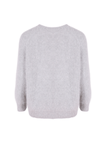 ‘Montreal’ Knit Angora Sweater - Silver Grey