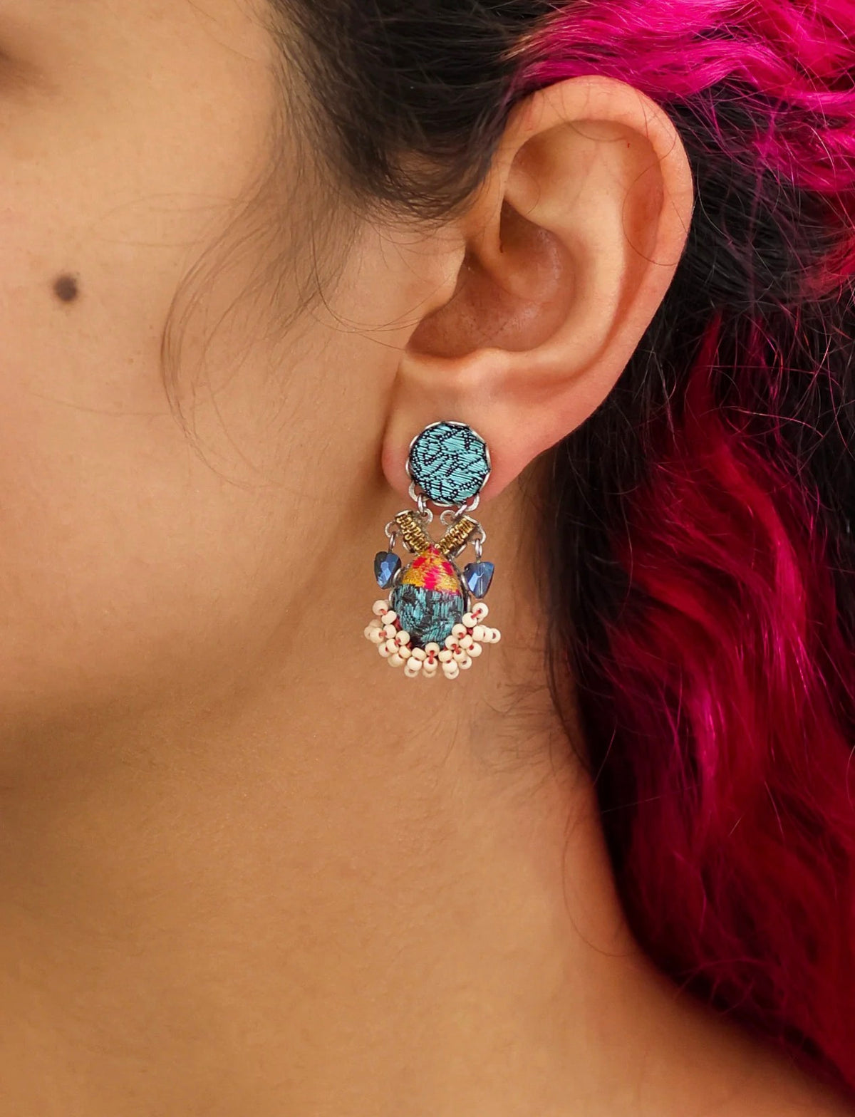 AYALA BAR - Handmade Earrings - Summer Skies Moonlight