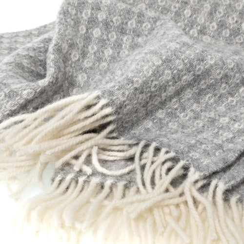 Klippan ‘Loop’ Lambs Wool Blanket - Grey