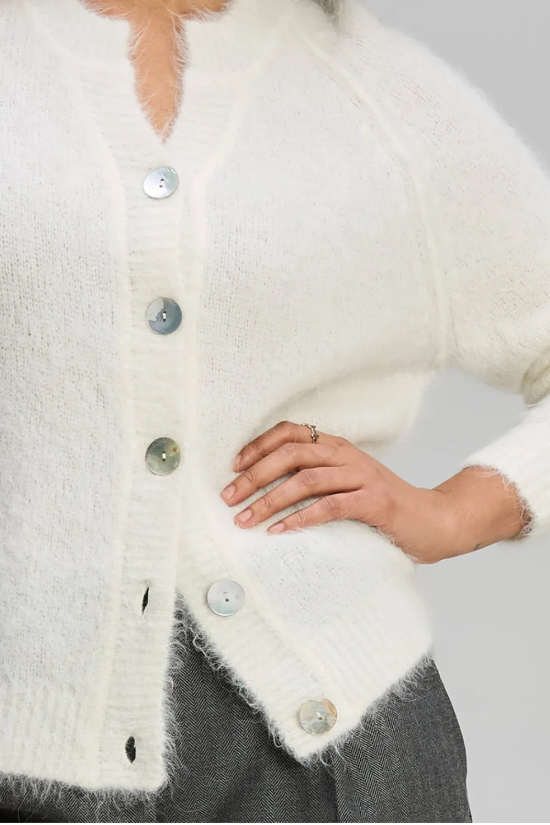 Zaket & Plover - Alpaca Cardi - White