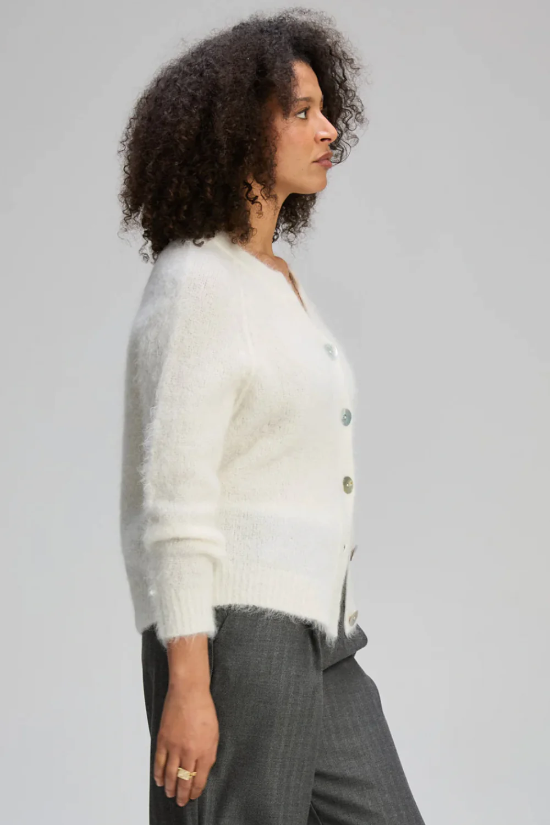 Zaket & Plover - Alpaca Cardi - White