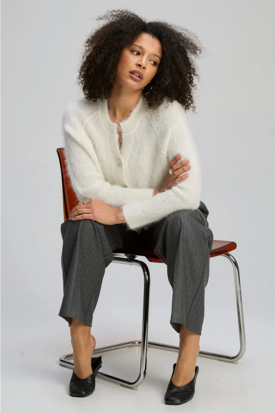 Zaket & Plover - Alpaca Cardi - White