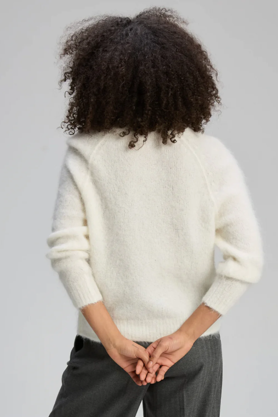Zaket & Plover - Alpaca Cardi - White
