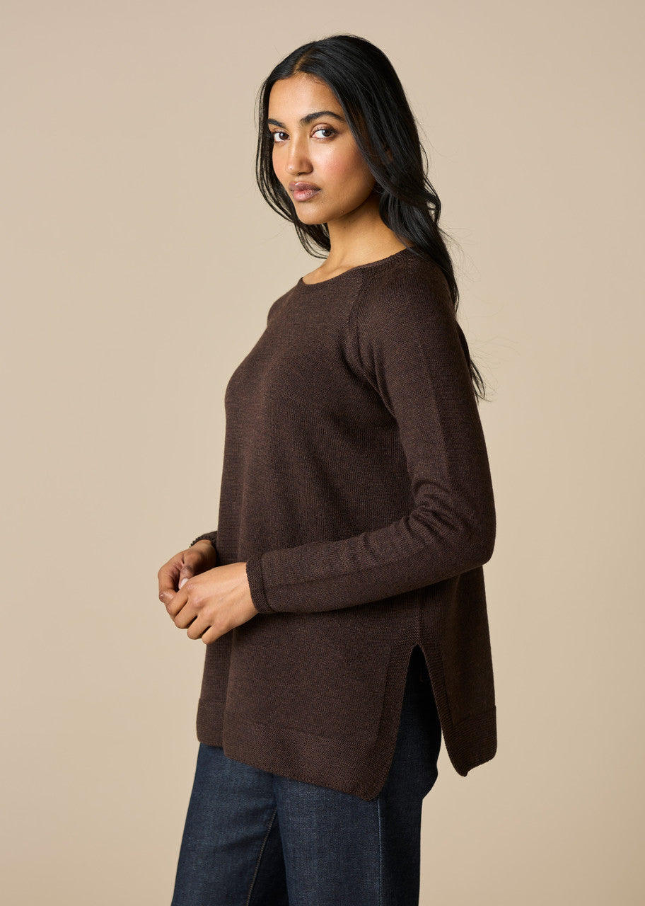 UIMI - Beki - Australian Merino Wool Jumper Oversized - Chocolate