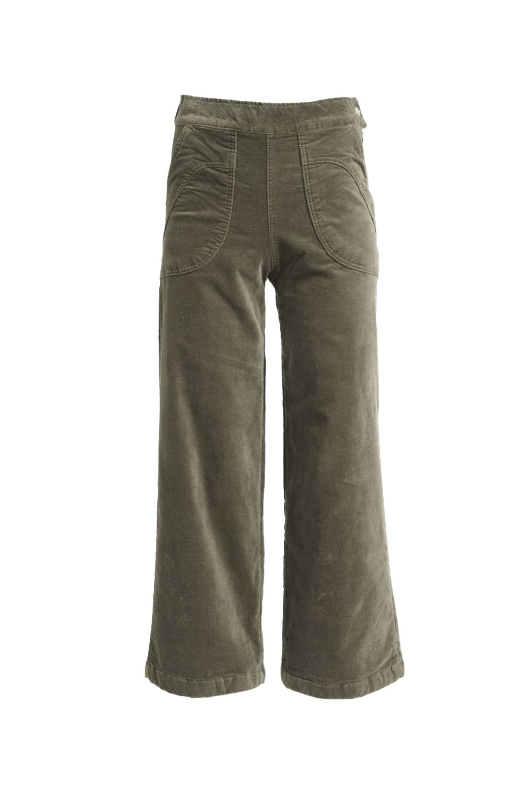 Olga De Polga - Peggy ‘Paris’ Long Pants Soft Velvet - Khaki - LAST PAIR - Size L