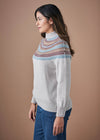 UIMI ‘Pixie’ Modern Check Jumper in Merino Wool - Mushroom