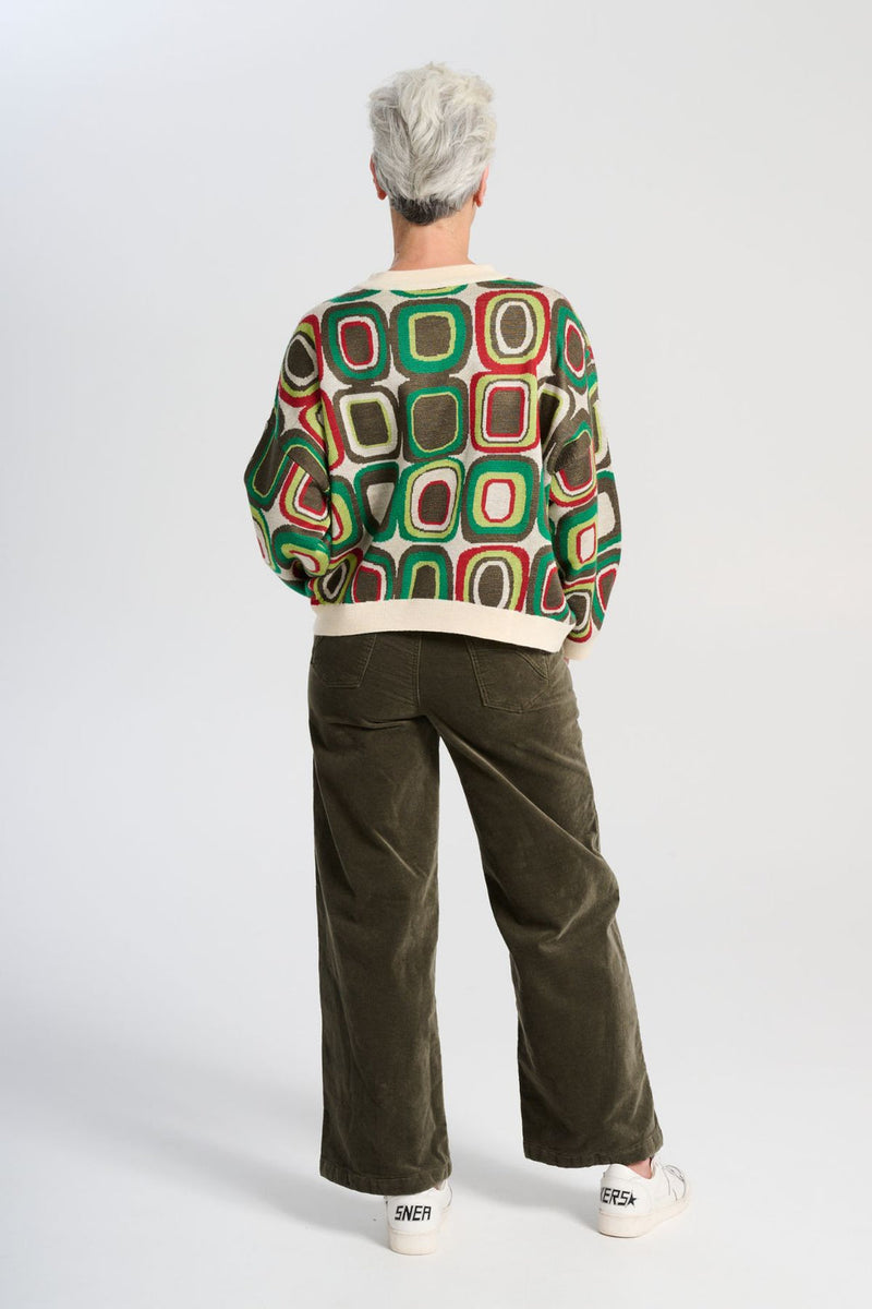 Peggy ‘Paris’ Long Pants Soft Velvet - Khaki