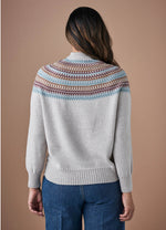 UIMI ‘Pixie’ Modern Check Jumper in Merino Wool - Mushroom