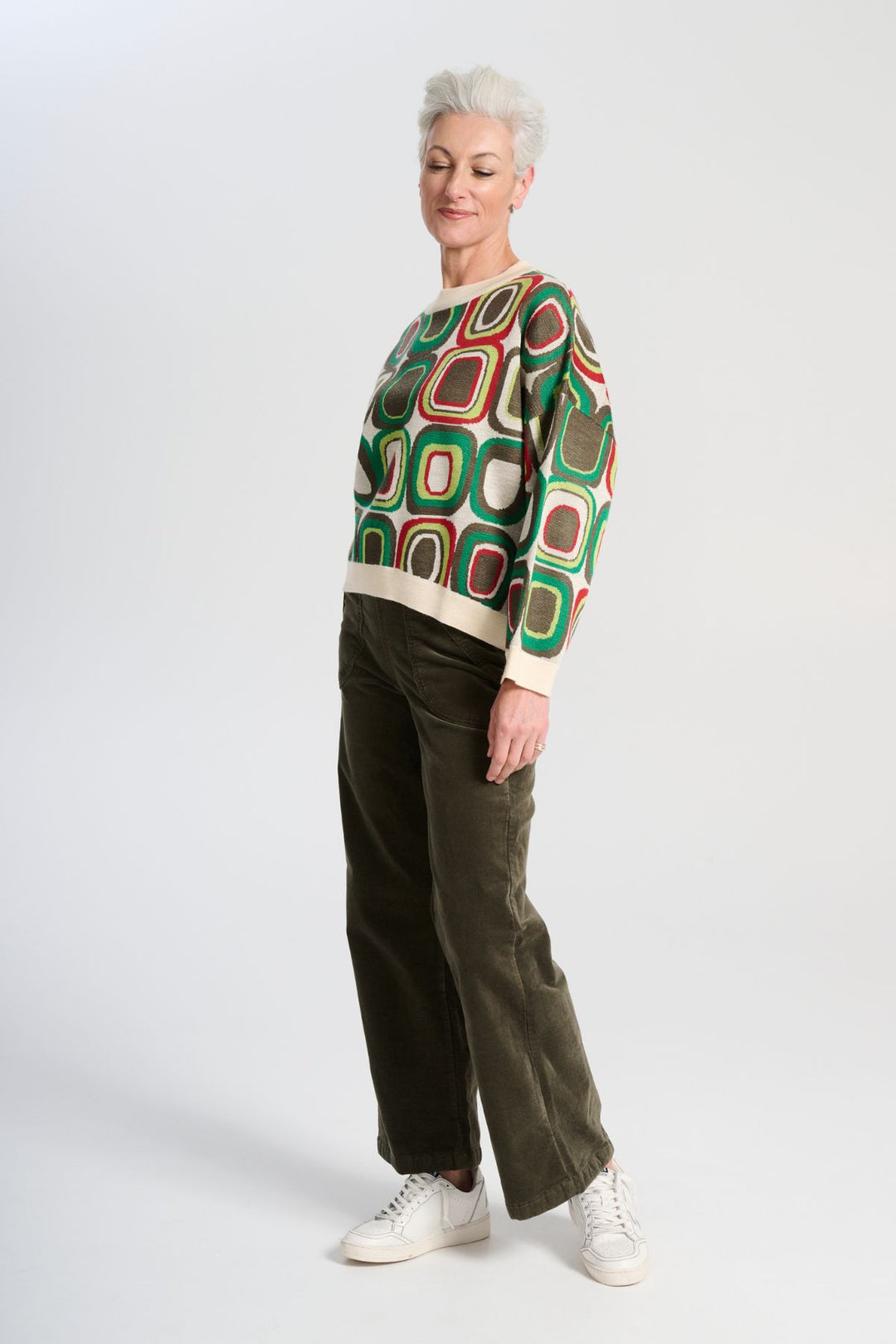 Olga De Polga - Peggy ‘Paris’ Long Pants Soft Velvet - Khaki - LAST PAIR - Size L