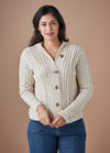 UIMI ‘Frida’ Cable Textured Cardigan Australian Merino Wool - Antique