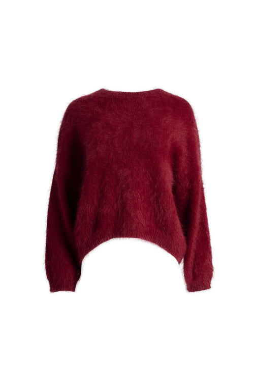 ‘Montreal’ Knit Angora Sweater - Vino
