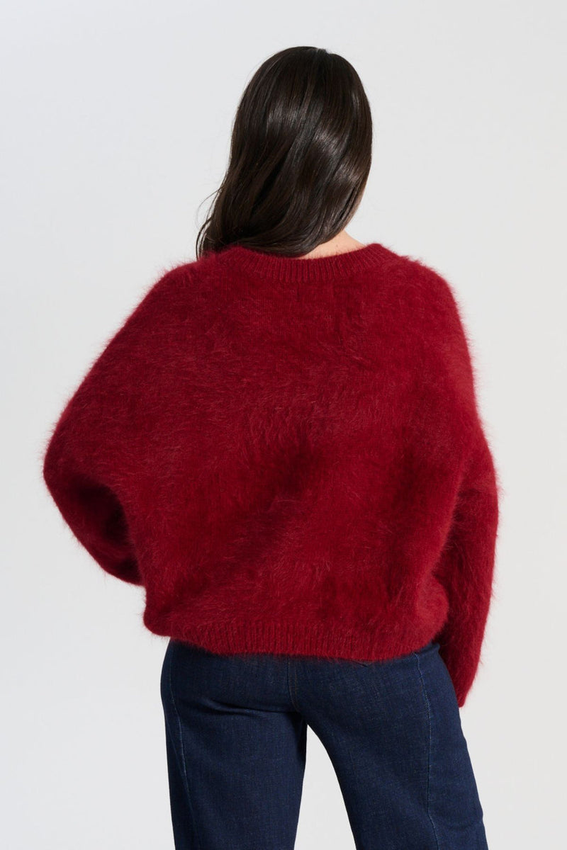 ‘Montreal’ Knit Angora Sweater - Vino
