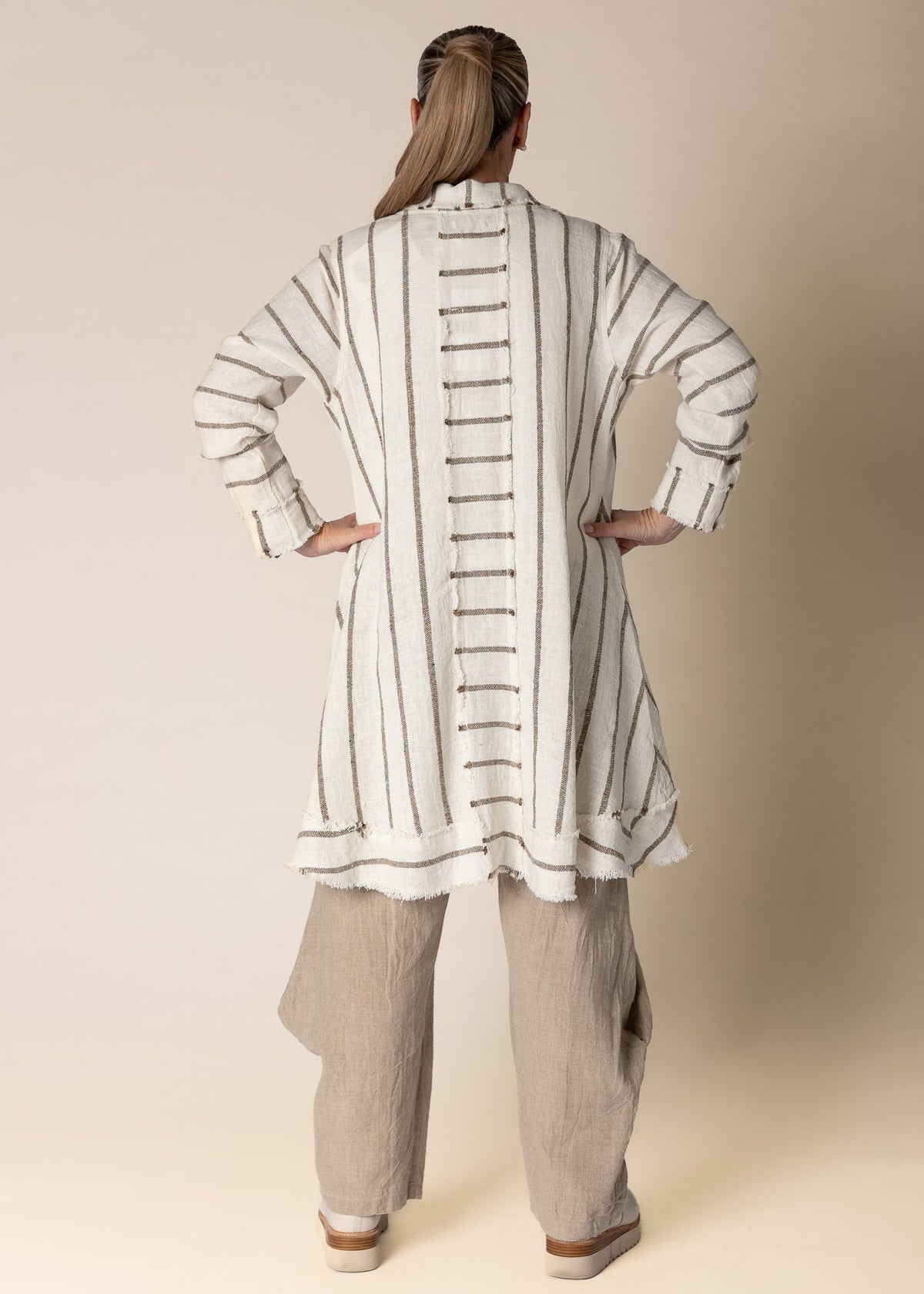 Imagine Fashion - ‘Elodie’ Linen Jacket - Cream - LAST ONE - Size L