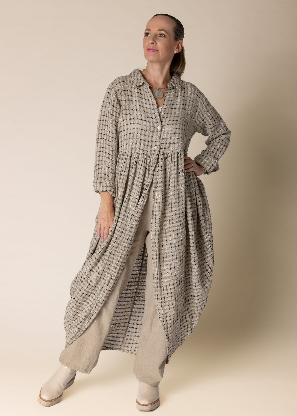 Imagine Fashion - ‘Cambria’ Linen Jacket - Latte - LAST ONE - Size M