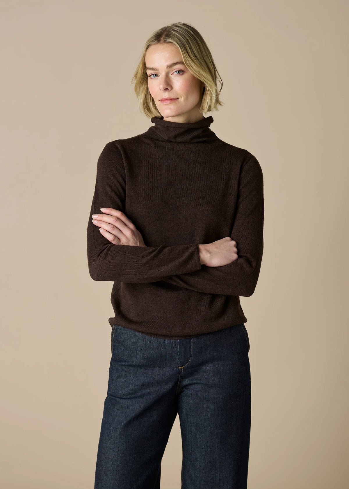 UIMI - Rollo - Australian Merino Wool Jumper Top  - Chocolate
