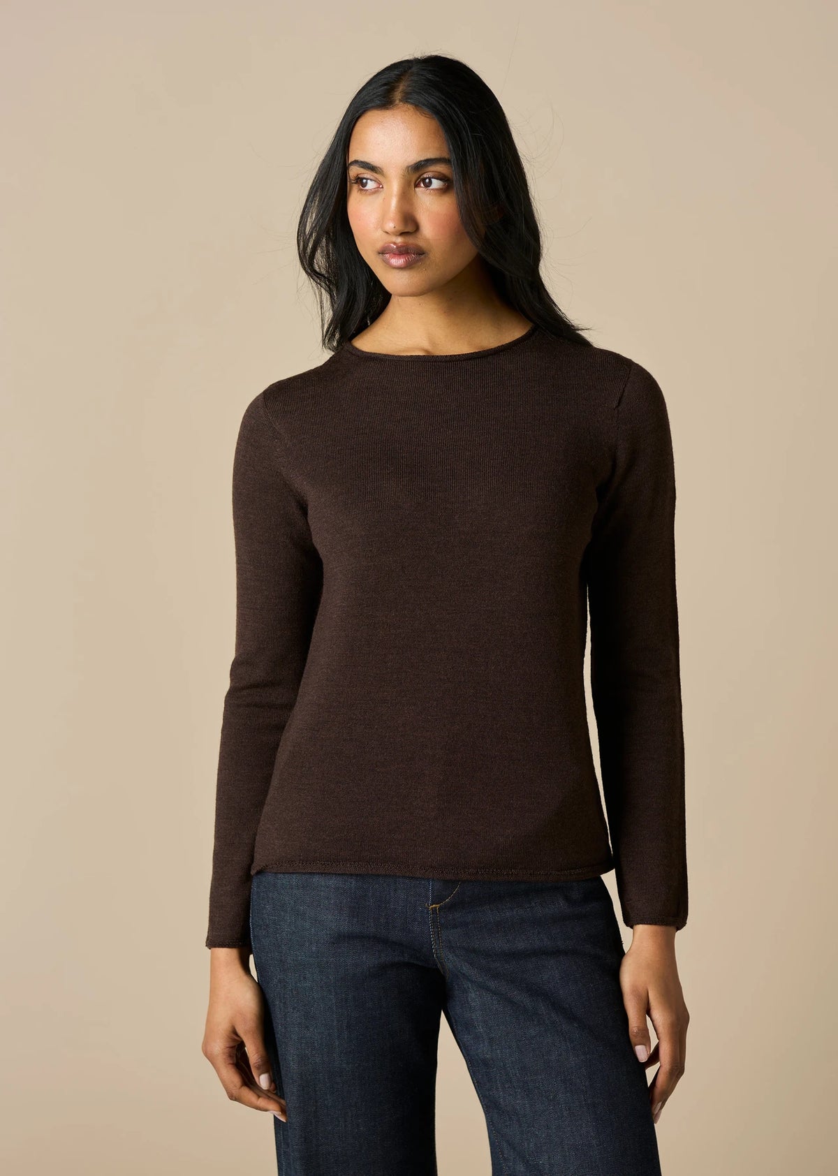 UIMI - Phoebe - Australian Merino Wool Jumper Top  - Chocolate