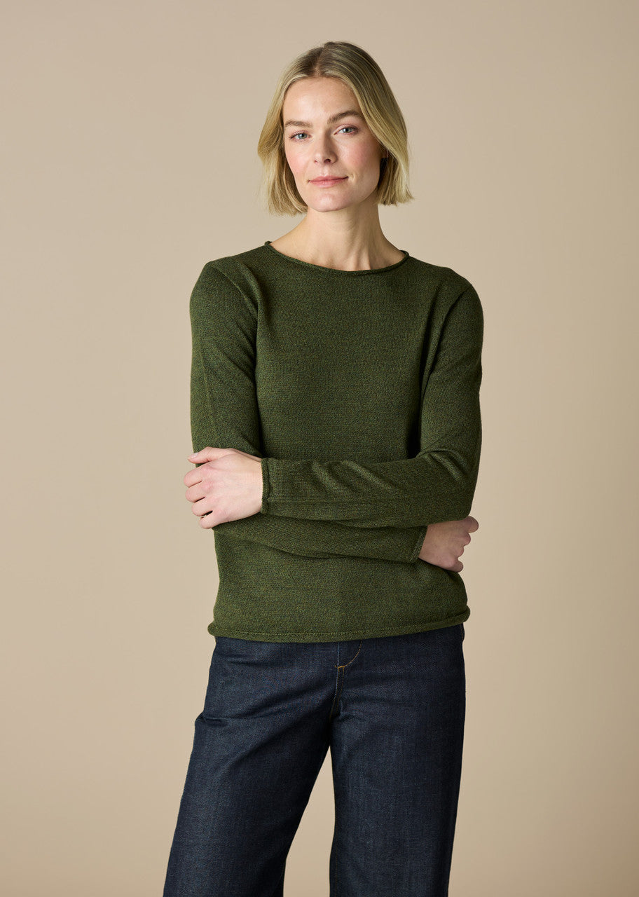 UIMI - Phoebe - Australian Merino Wool Jumper Top  - Moss