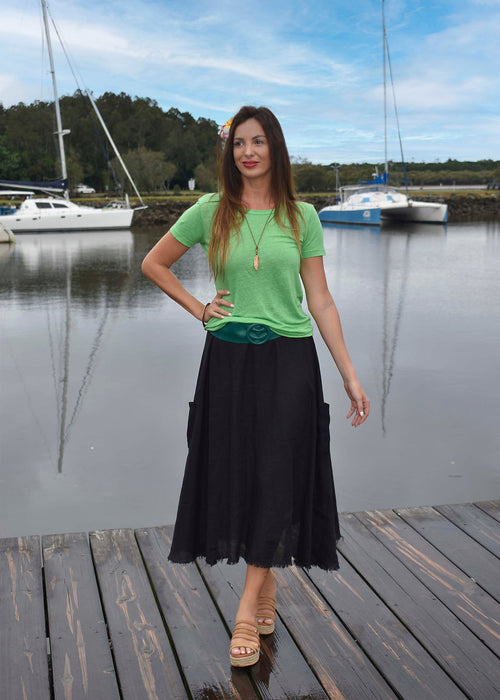 Mandorle ‘Amelie’ Italian Linen Skirt - Various Colours