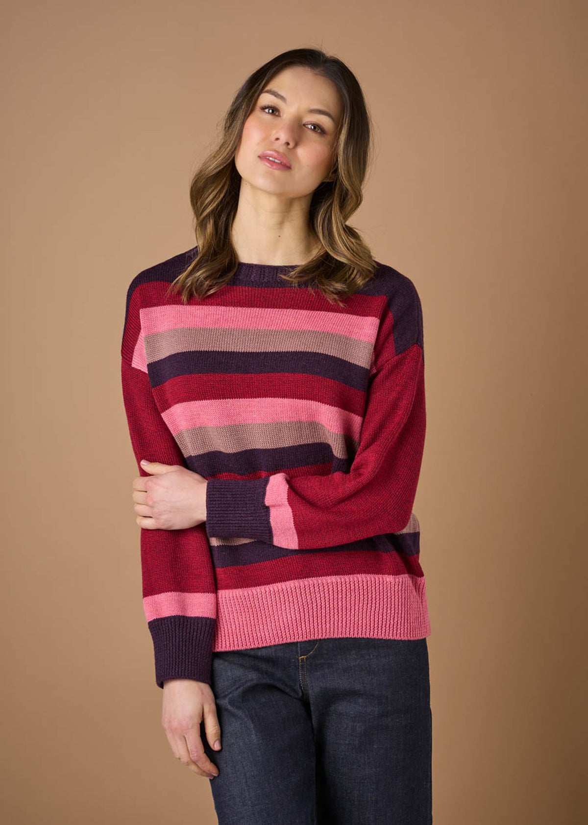 UIMI - ‘Clover’ Australian Merino Jumper - Ruby - LAST ONE - Size S