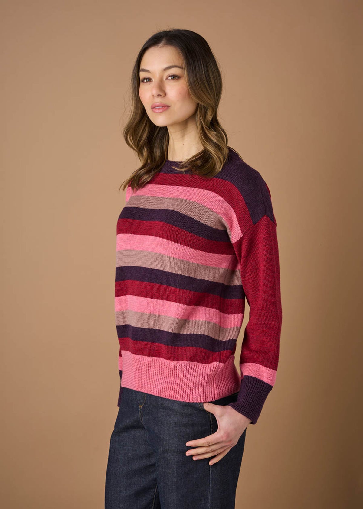 UIMI - ‘Clover’ Australian Merino Jumper - Ruby - LAST ONE - Size S