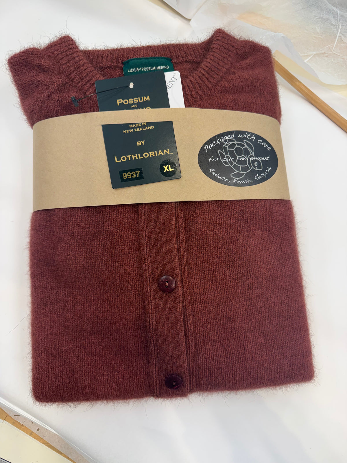 Lothlorian - Possum Merino Plain Button Cardigan