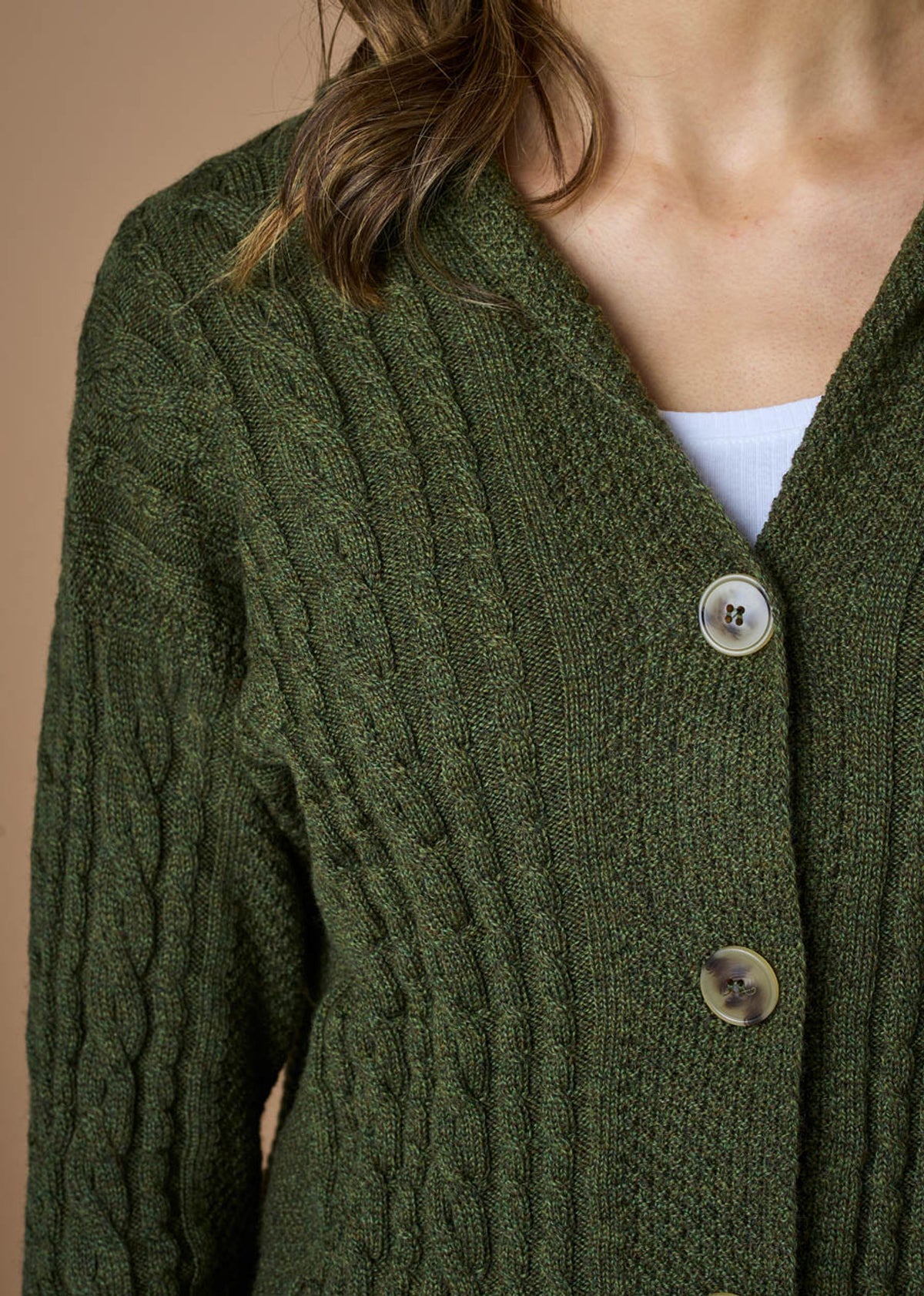 UIMI - ‘Frida’ Australian Merino Cardigan - Moss