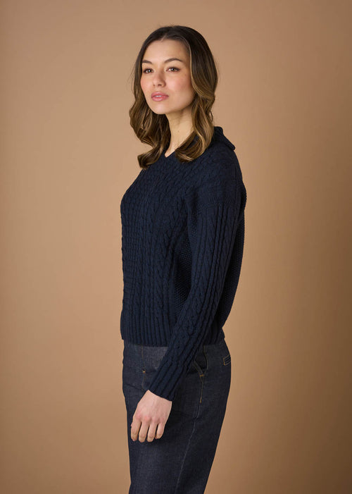‘Frida’ Australian Merino Jumper - Ink