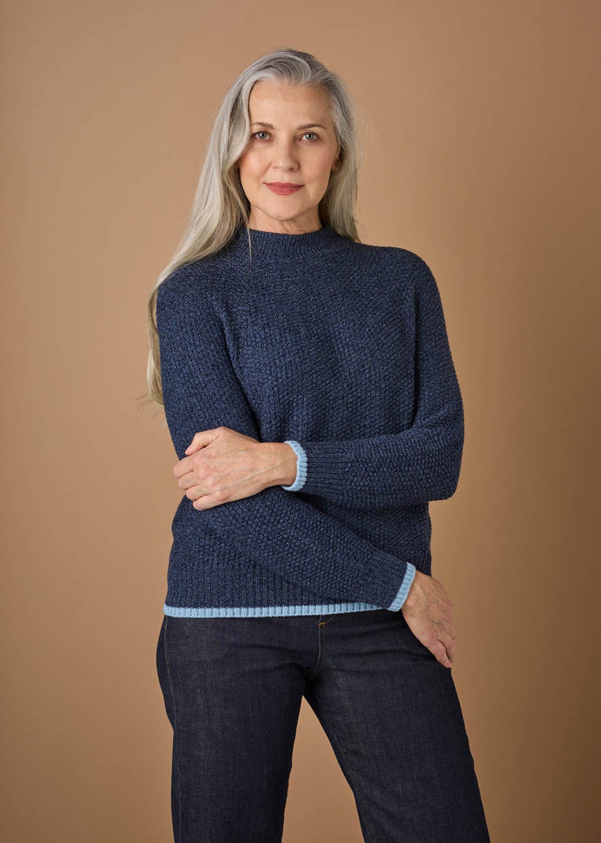 UIMI - ‘Honey’ Australian Merino Jumper - Denim - LAST ONE - Size L