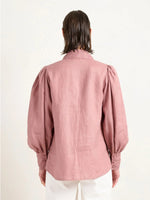 State Of Embrace Pointed Collar Blouse - Desert Rose