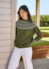 ‘Ingrid’ Fair Isle Australian Merino Jumper - Moss