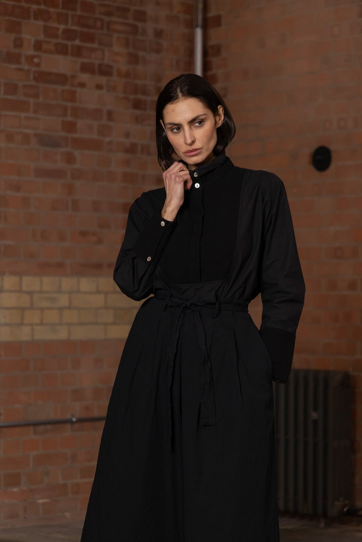 Meg By Design - Winifred - Cotton Poplin Shirt - Black