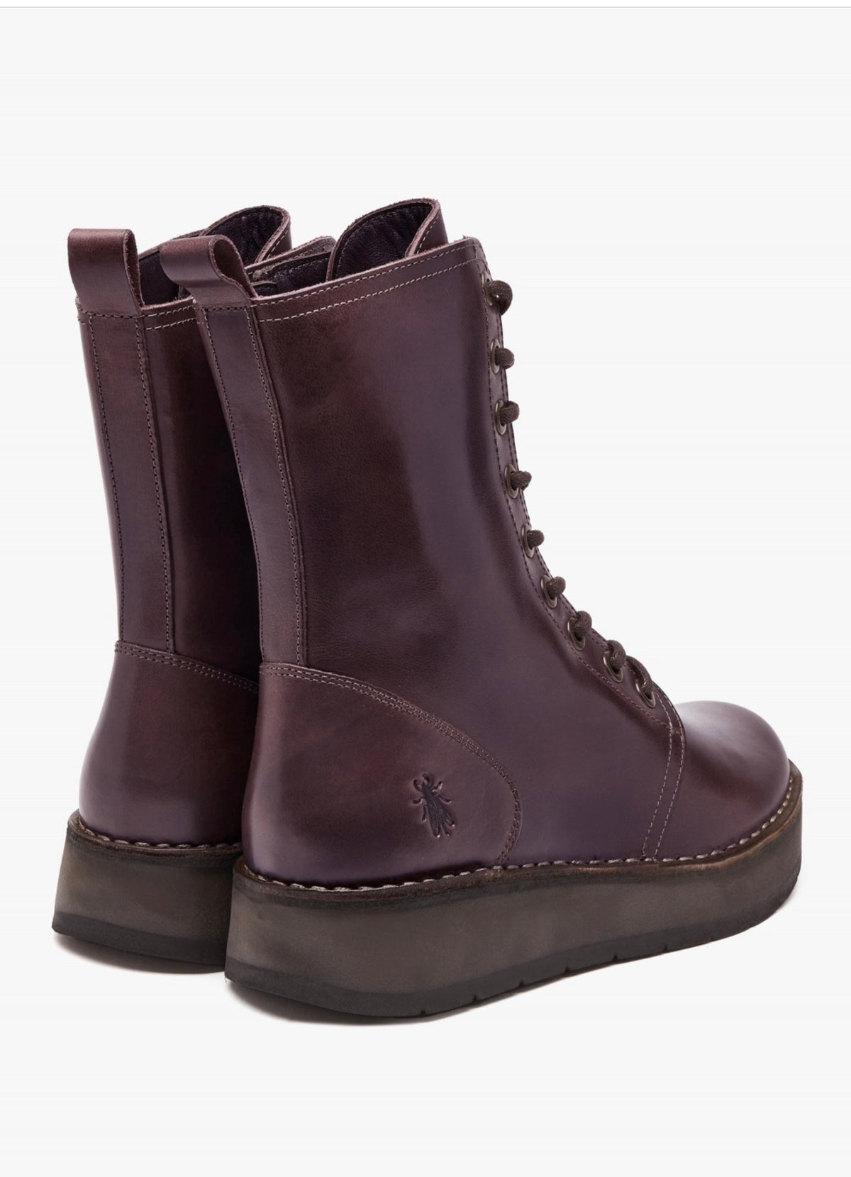 Fly London - Rami - Leather Lace Up Ankle Boots - Wine